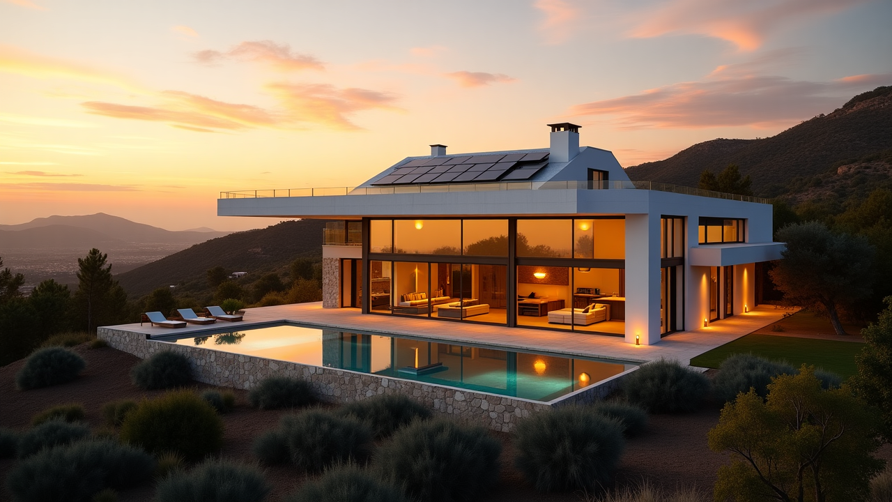Hogar sostenible con sistema energético autónomo